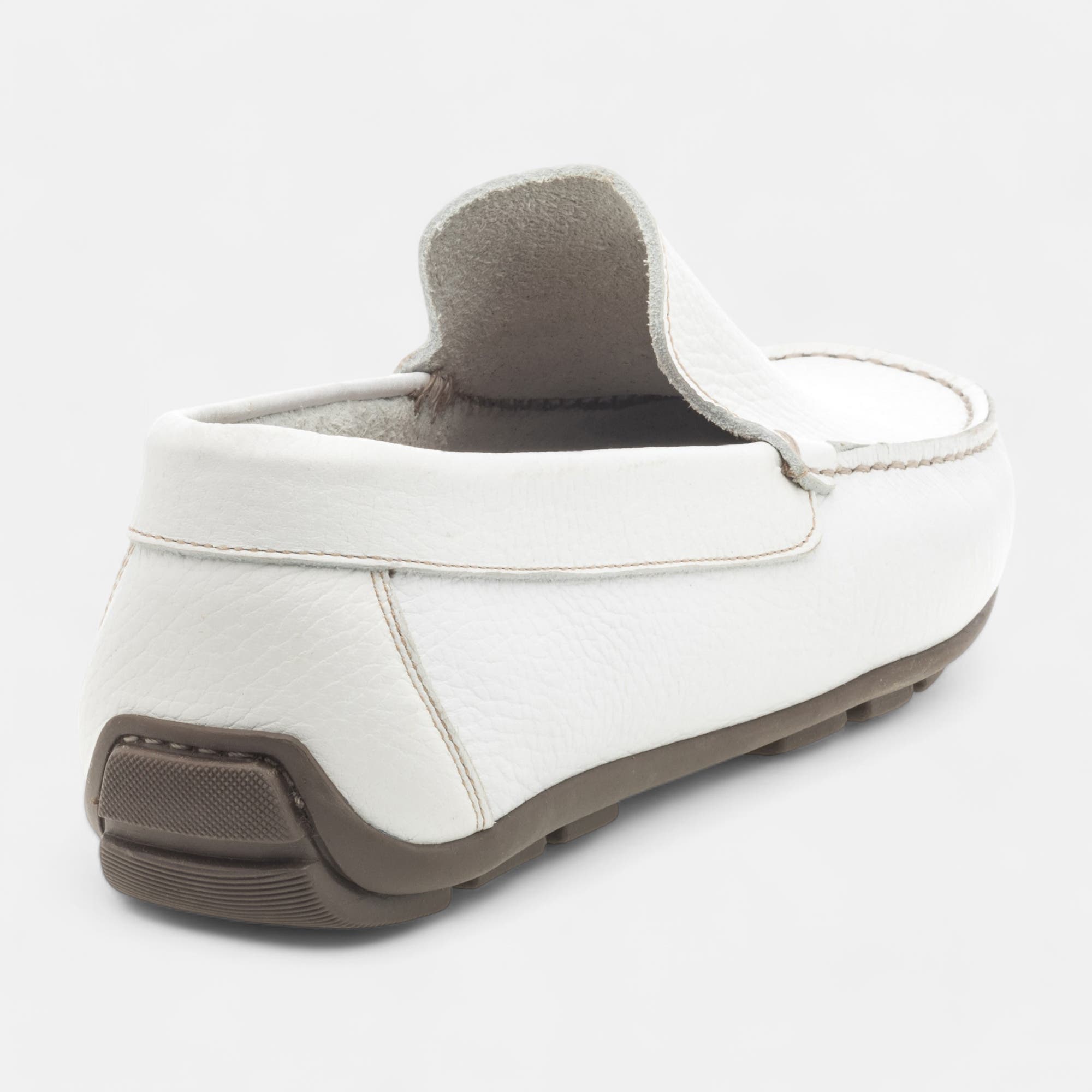 Mocassins Homme en cuir blanc