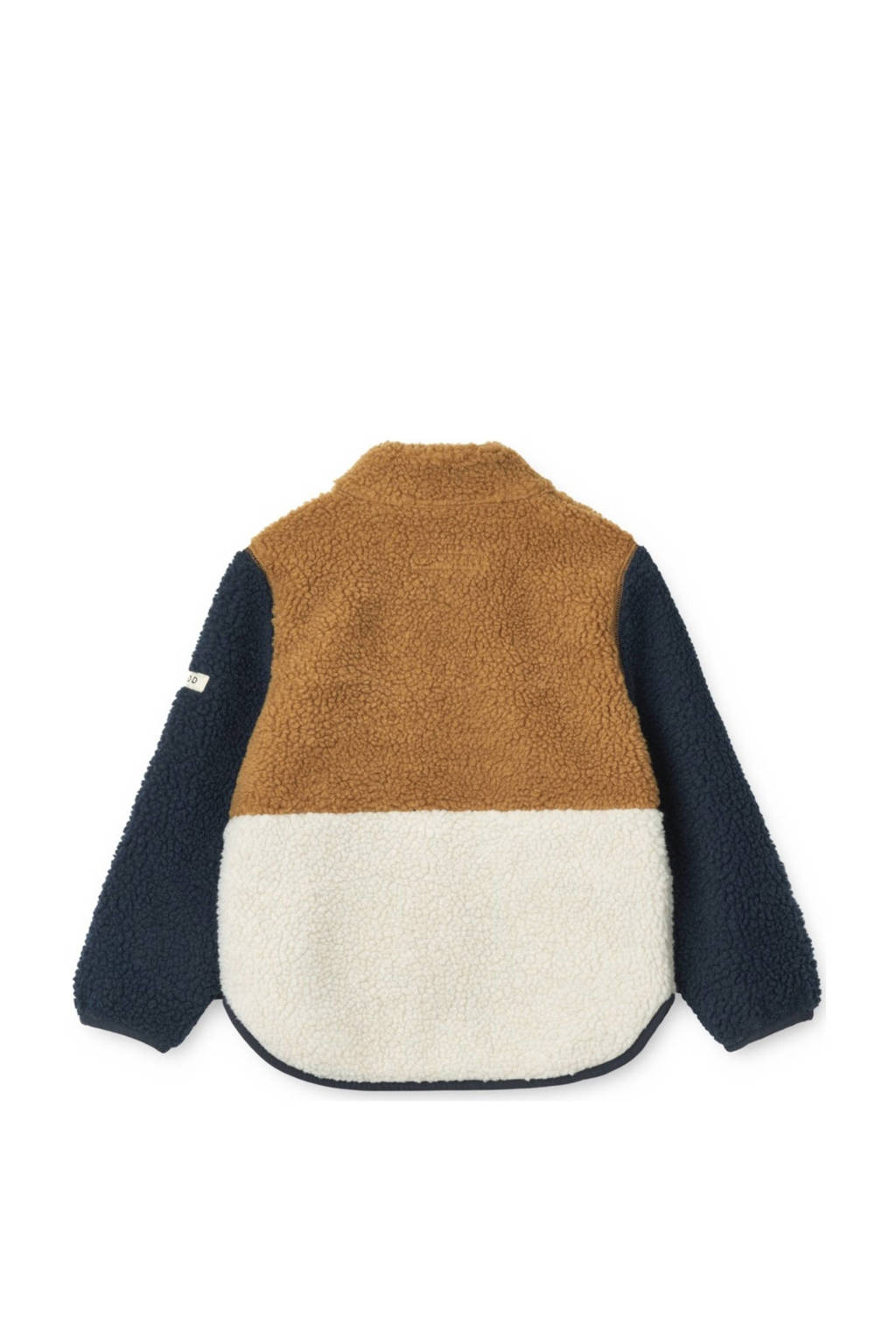 Liewood teddy tussenjas Nolan bruin/wit/blauw