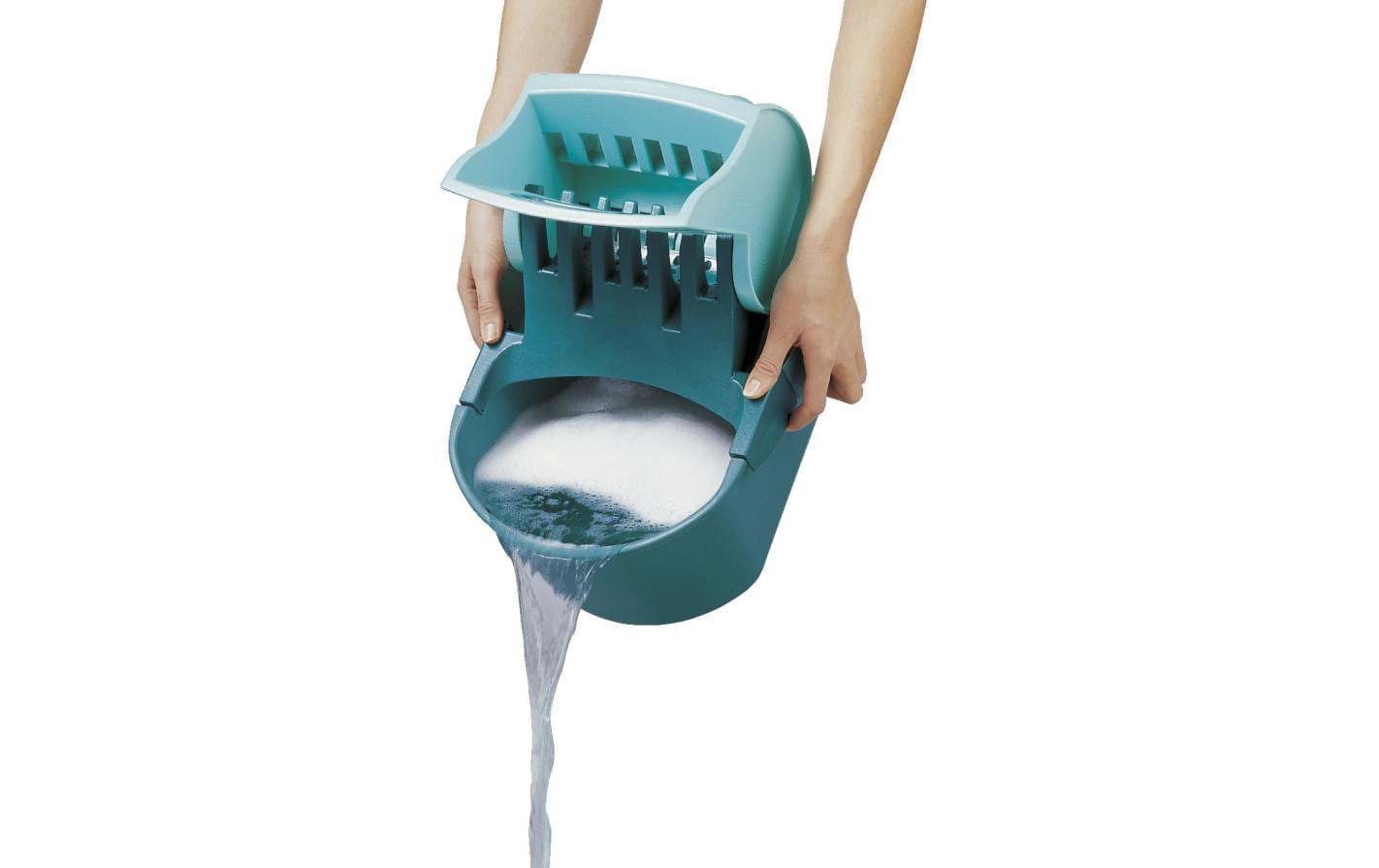 Wischtuchpresse Profi Compact 8 l, TürkisSolide Wischtuchpresse mit Fussbedienung