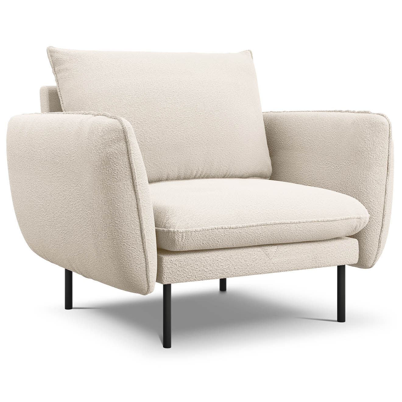 Cosmopolitan Design Fauteuil Vienna bouclette beige - 95x92x95 cm