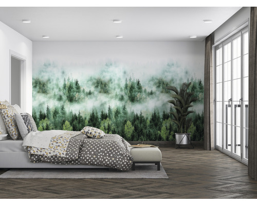 Vliesbehang 47267 Smart Art Easy Forest groen wit 3-delige set 159 x 270 cm