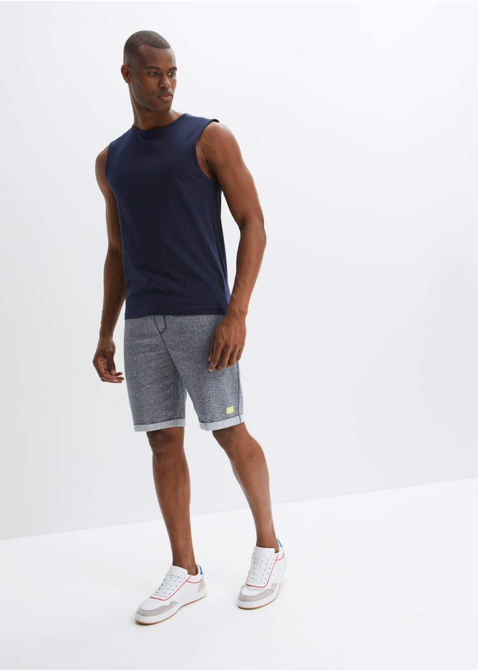 Bermuda en sweat effet jean