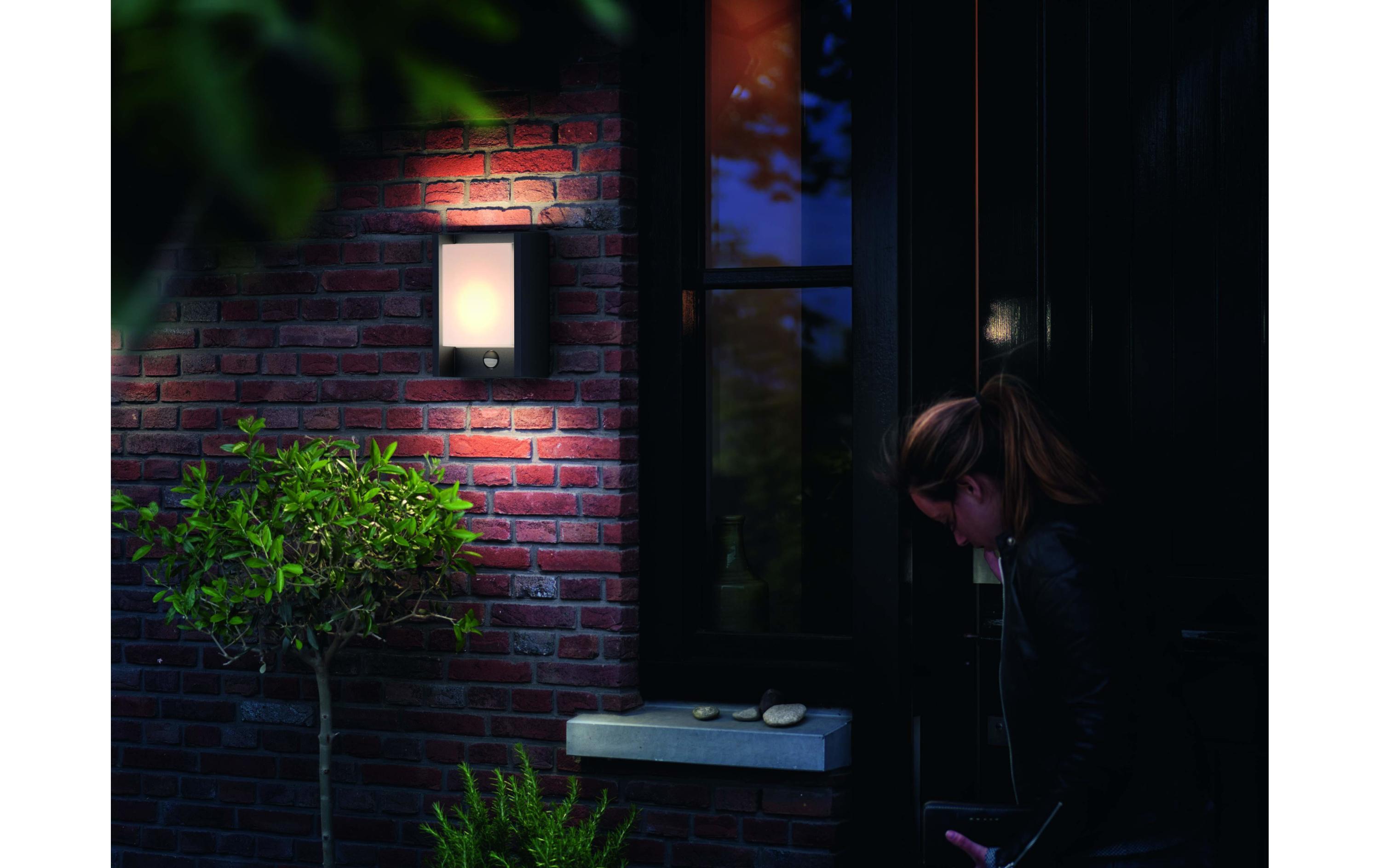 myGarden Wandleuchte Arbour, 600 lm, Anthrazit + SensorWandleuchte für den Aussenbereich, 1x 6 W, LED