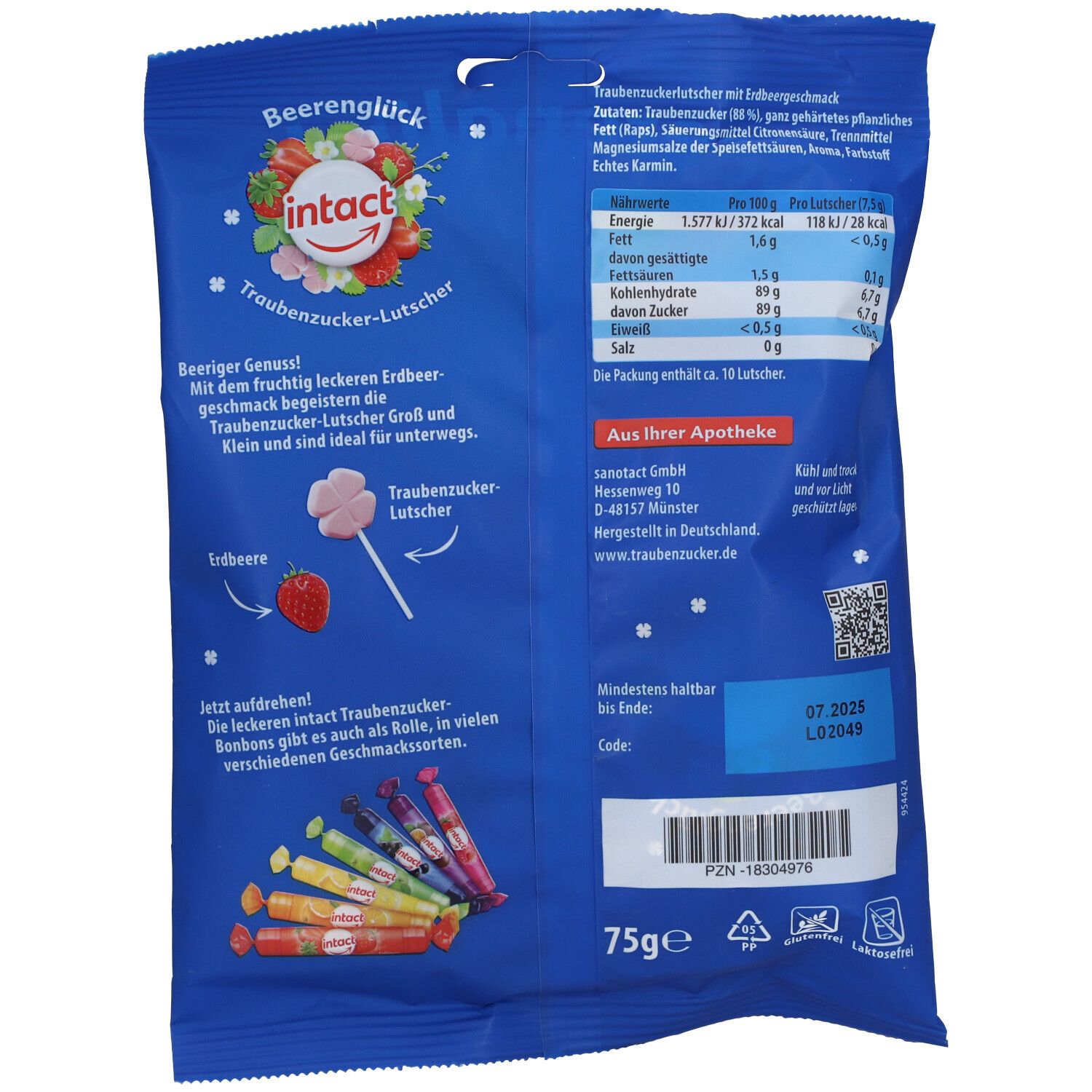 intact® Traubenzucker Lutscher Beerenglück