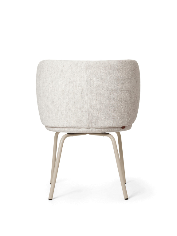 Ferm Living Rico eetkamerstoel met cashmere onderstel bouclé off-white