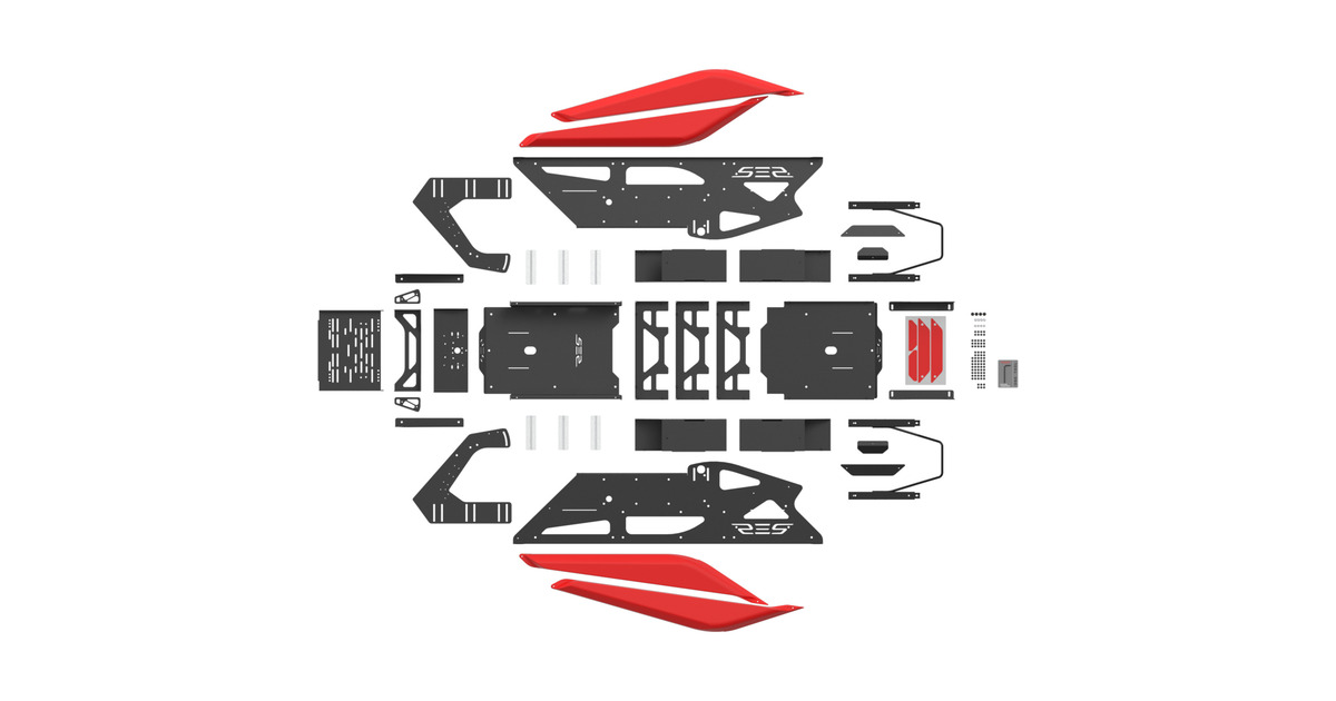 Res-TechGT Cockpit racing simulator  (Zwart/rood)