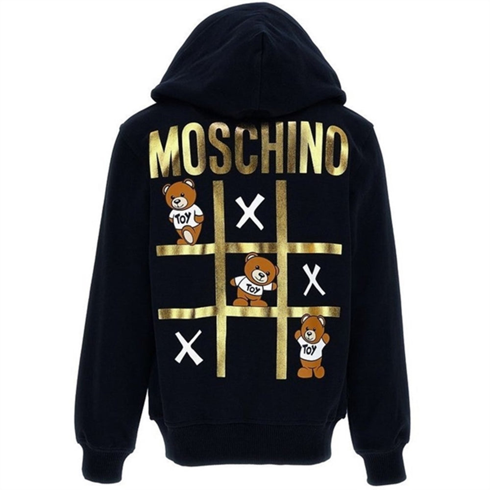 Black Sweatshirt m. Hætte - Moschino → Luksusbaby.dk