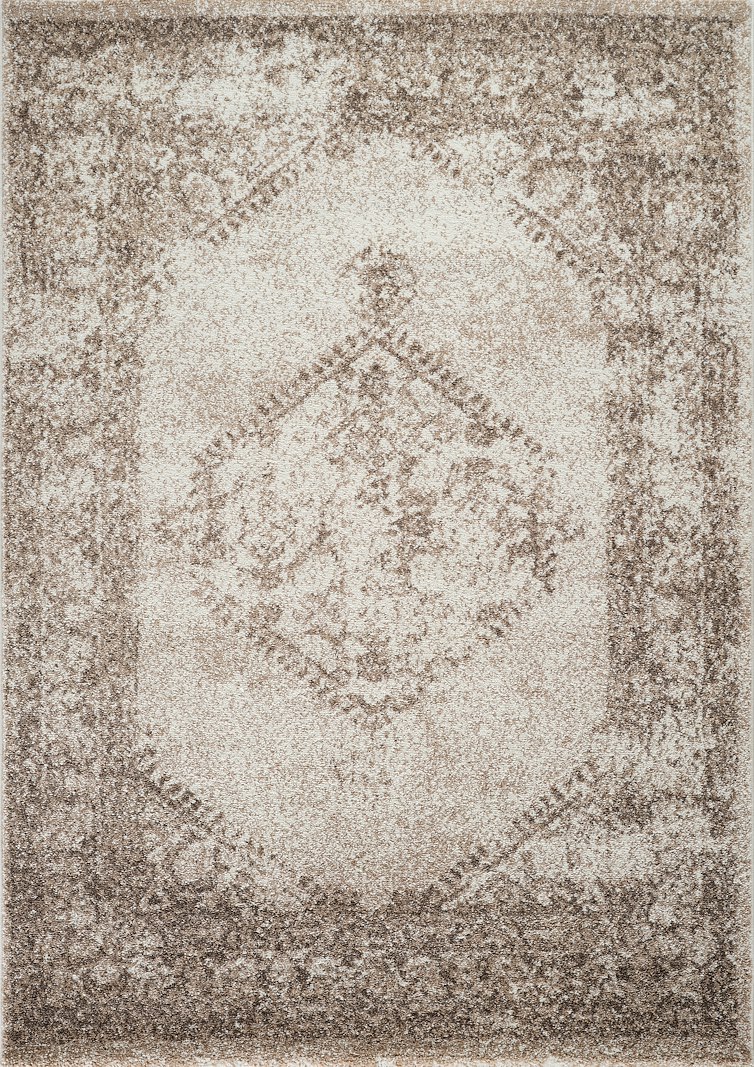 Tabriz gulvteppe 160x230cm Beige/offwhite farget heatset