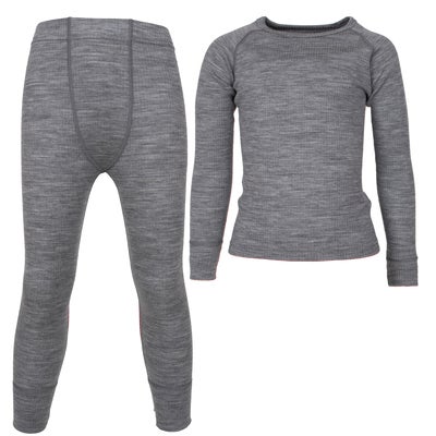 Lindberg Rib Merino Superundertøy Merinoull, Grey Melange