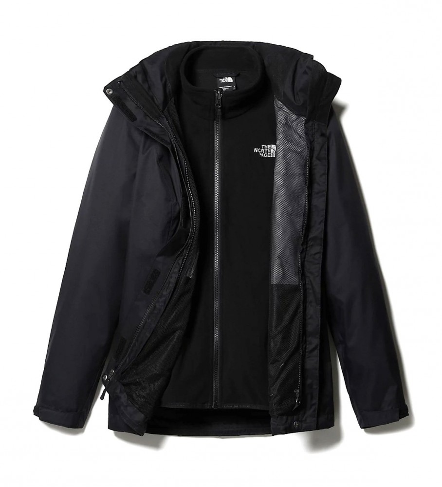 Jaqueta feminina The North Face Evolve II Triclimate, preta.