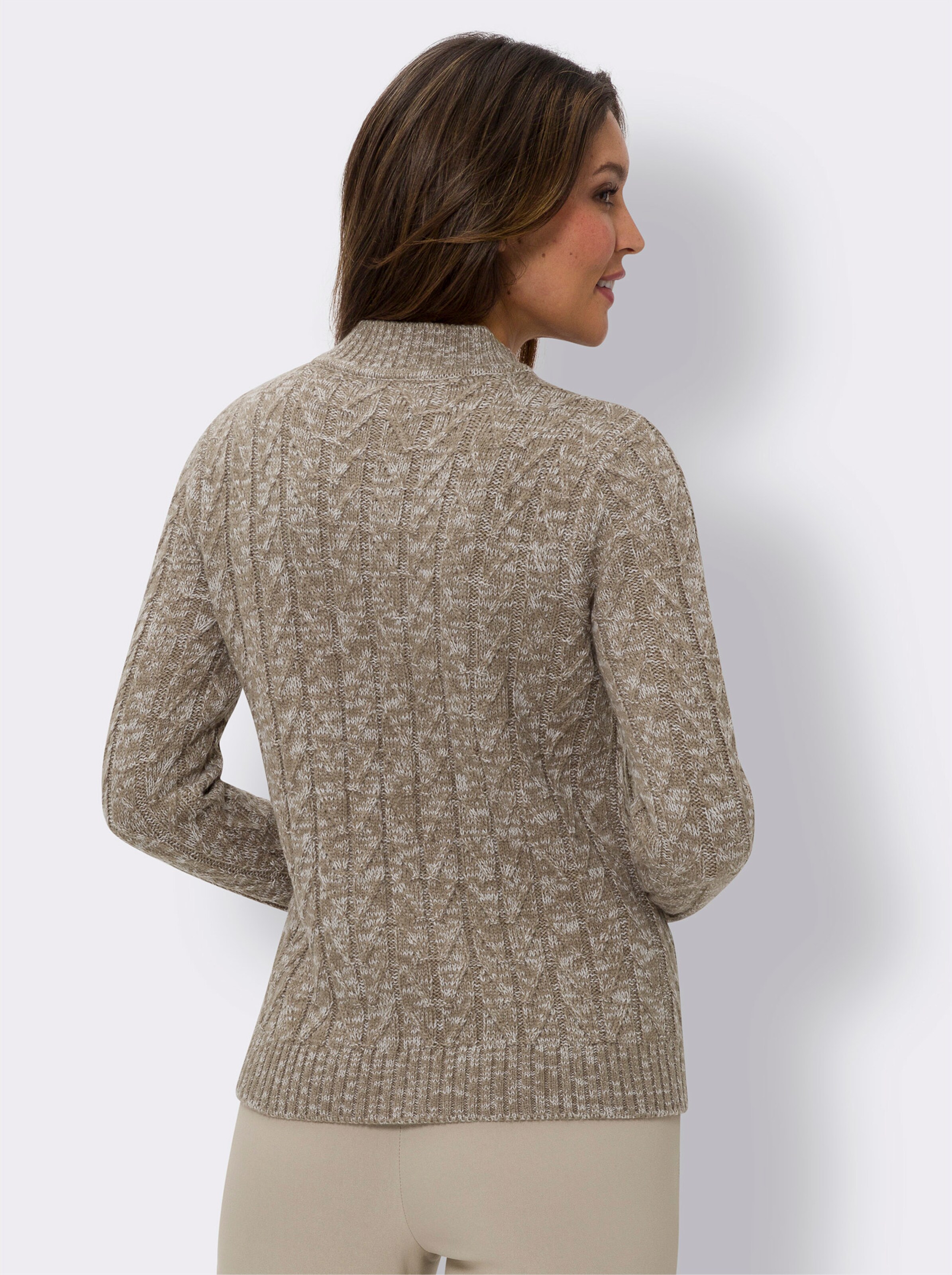 Stehkragen-Pullover