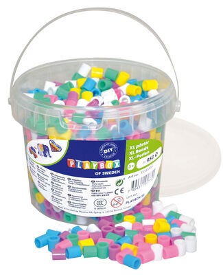 Playbox Rørperler XL Pastell I Bøtte 950 Stk