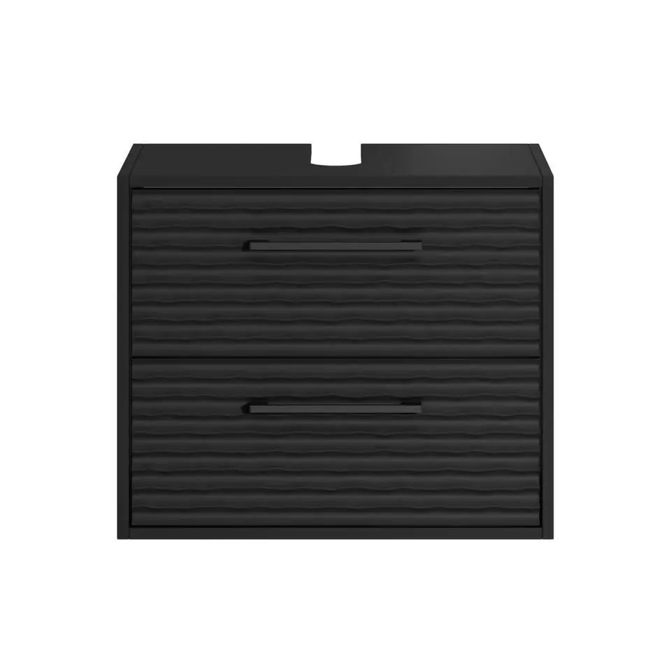 Badplaats Wastafel Onderkast Etna 60 x cm 35 cm x 50 cm - Mat Zwart -
