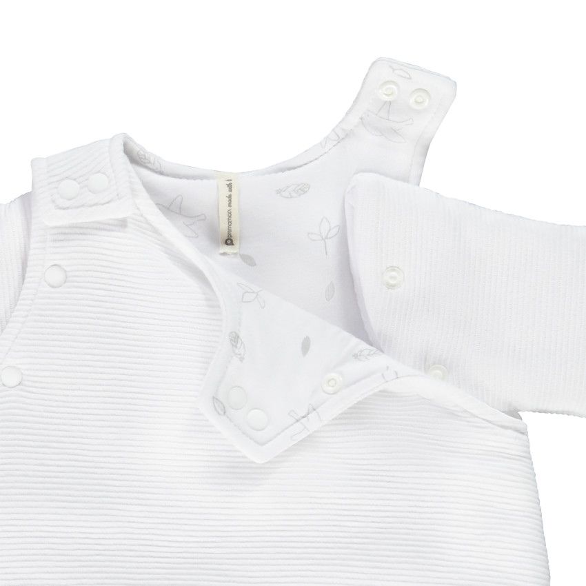 Gigoteuse spéciale prématuré à manches longues amovibles en polyester doublée coton TOG 3 - Blanc