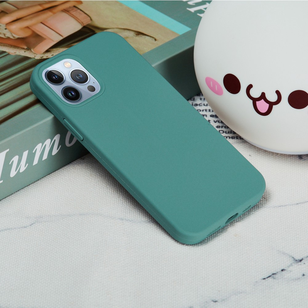 iPhone 15 Pro Silikon Case Hülle - Petrol