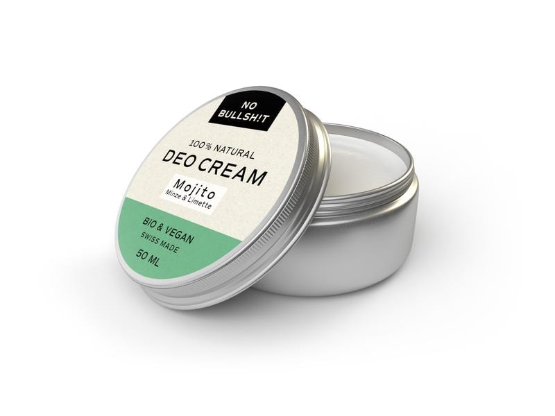 NO BULLSH!T Deo Crème Mojito Minze und Limette 15 ml Natürliches und erfrischendes Deo ohne Aluminiumsalze und künstliche Duft- und Farbstoffe