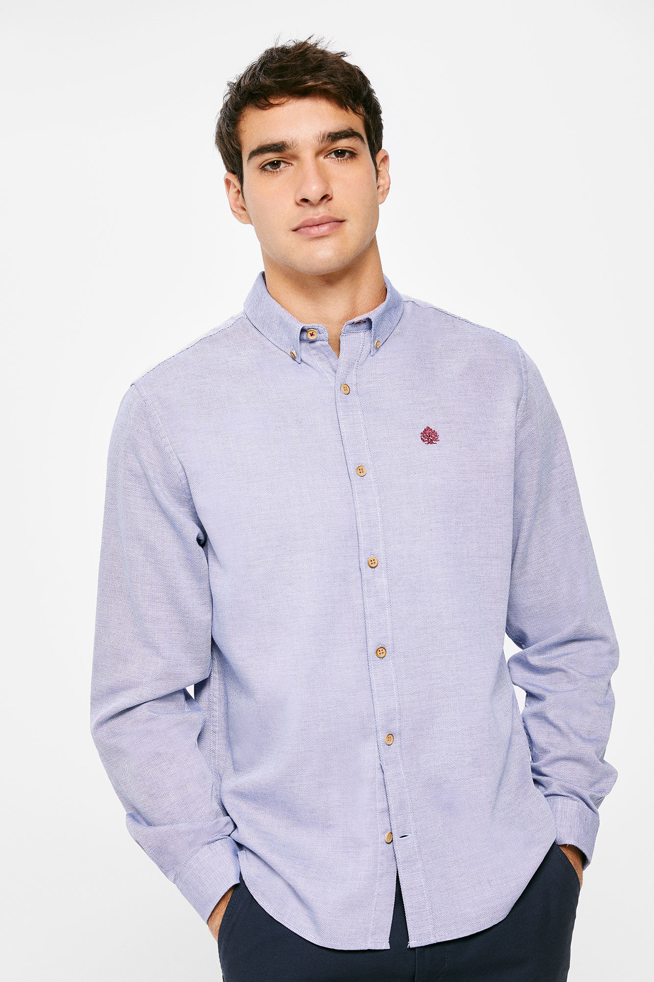 Cor da estrutura da camisa - azul médio