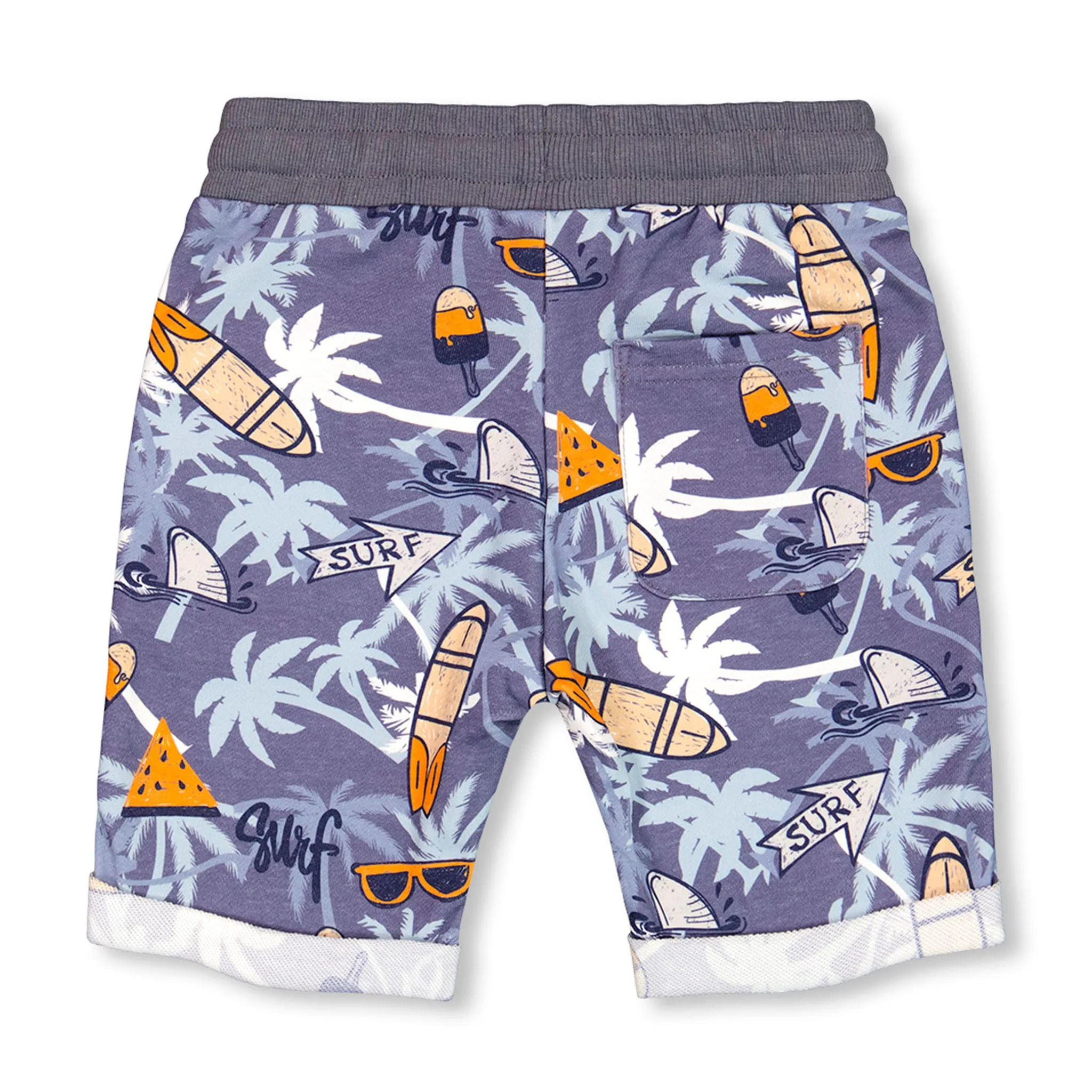 Deux par Deux Short Ouatée Palmier BOYS 3-6ans