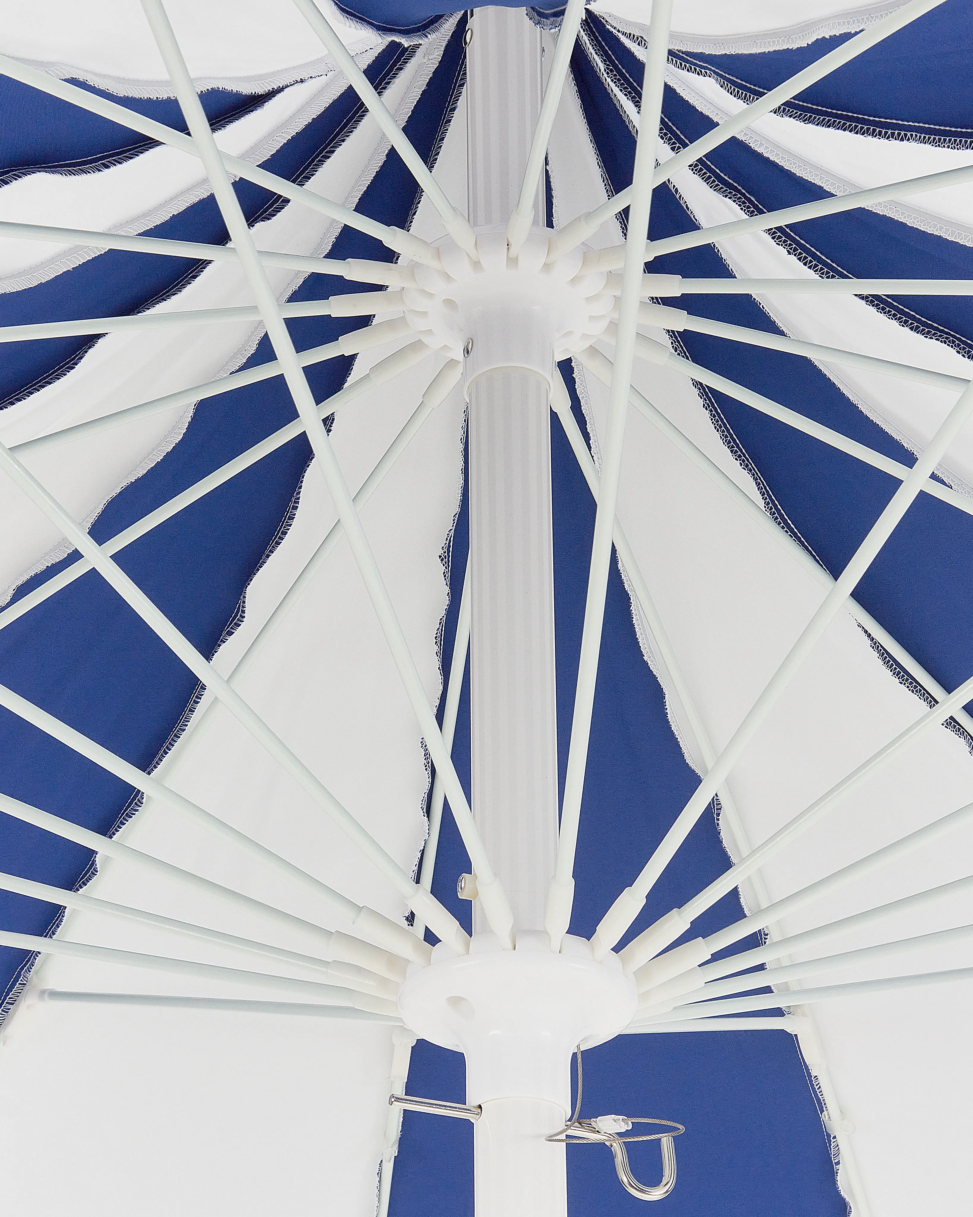 Parasol 245 cm MINOA Wit/blauw
