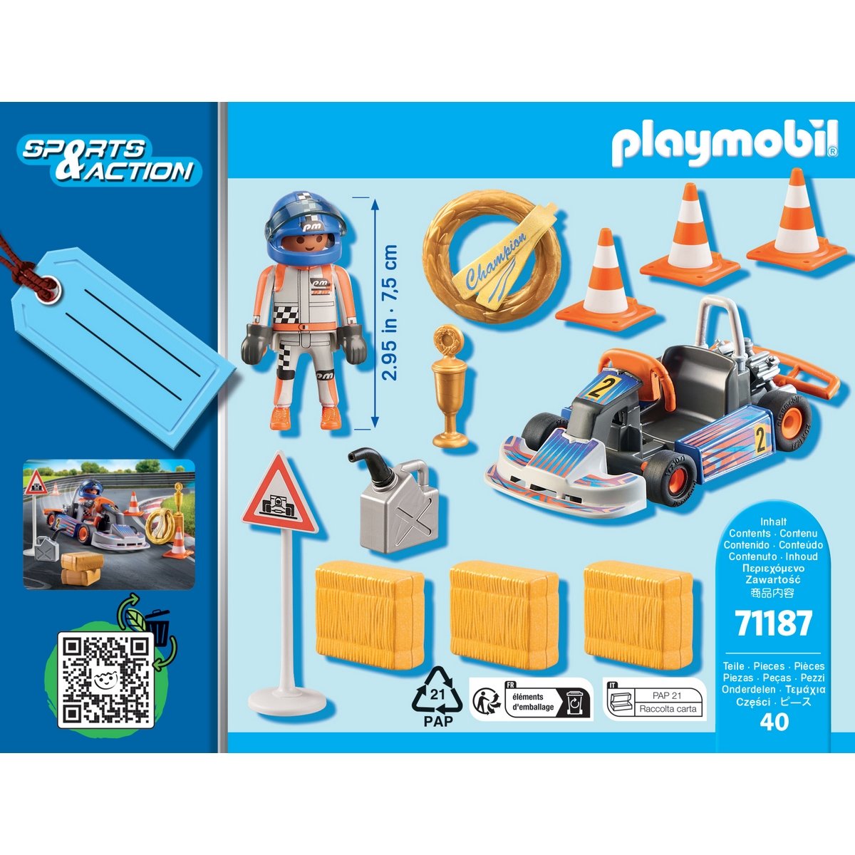 Pilote de Kart Playmobil Sport et Action 71187