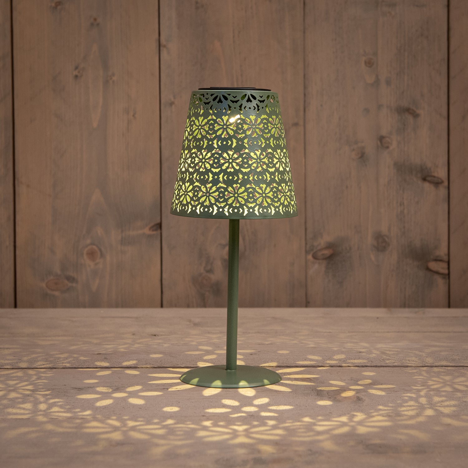 Anna's Collection solar tafellamp groen D 12 H 28 cm