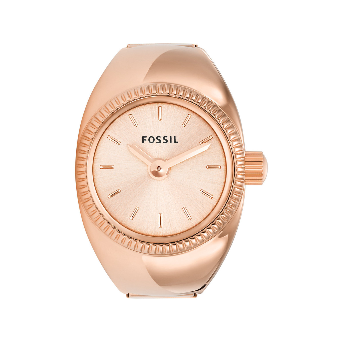Montre FOSSIL watch ring femme bracelet acier inoxydable doré rose