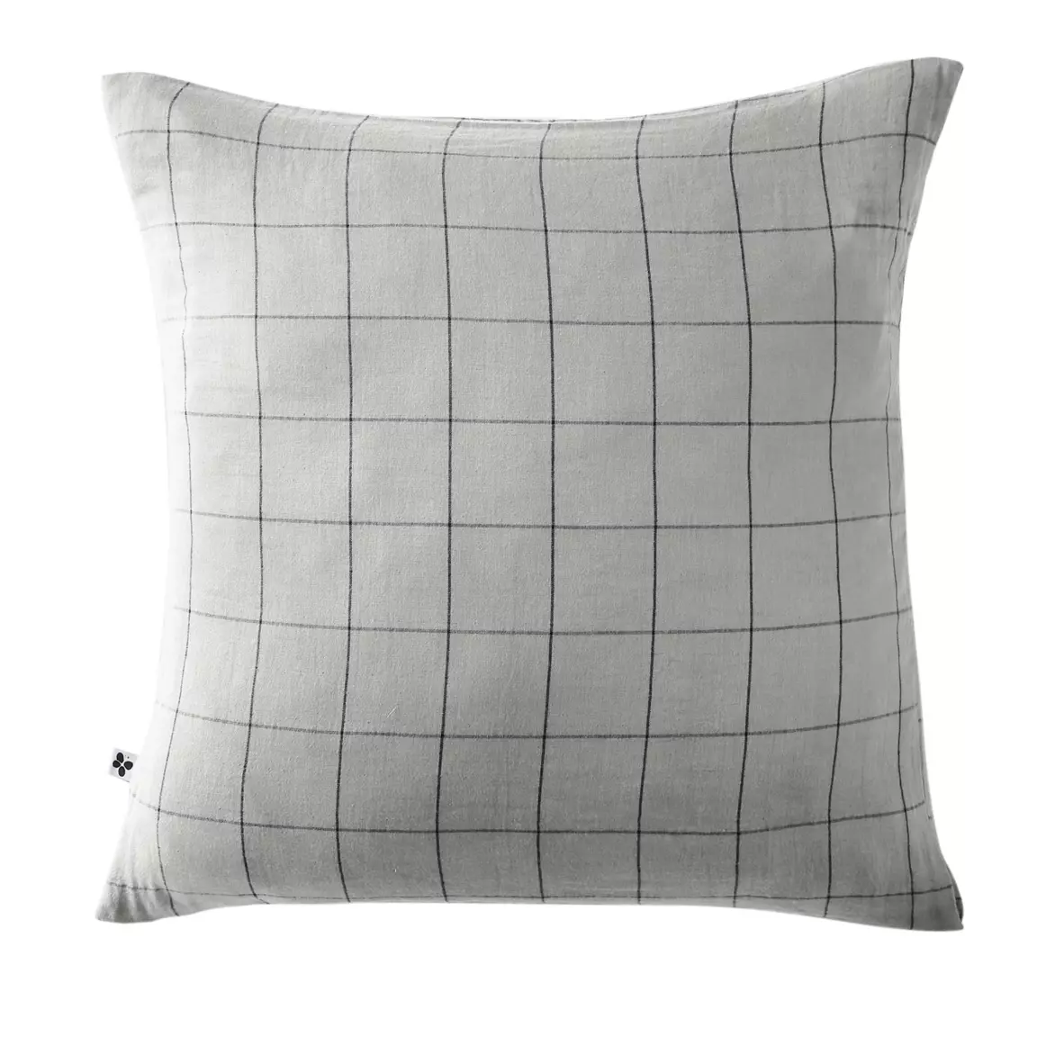 Taie d'oreiller carrée gaze de coton (60 x 60 cm) Gaïa Match Gris nuage