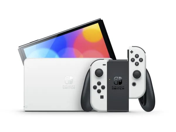 Nintendo | Switch OLED - Spilkonsol - Full HD - 64GB - Hvid | Inkl. 2 x Joy-Con (Hvid)