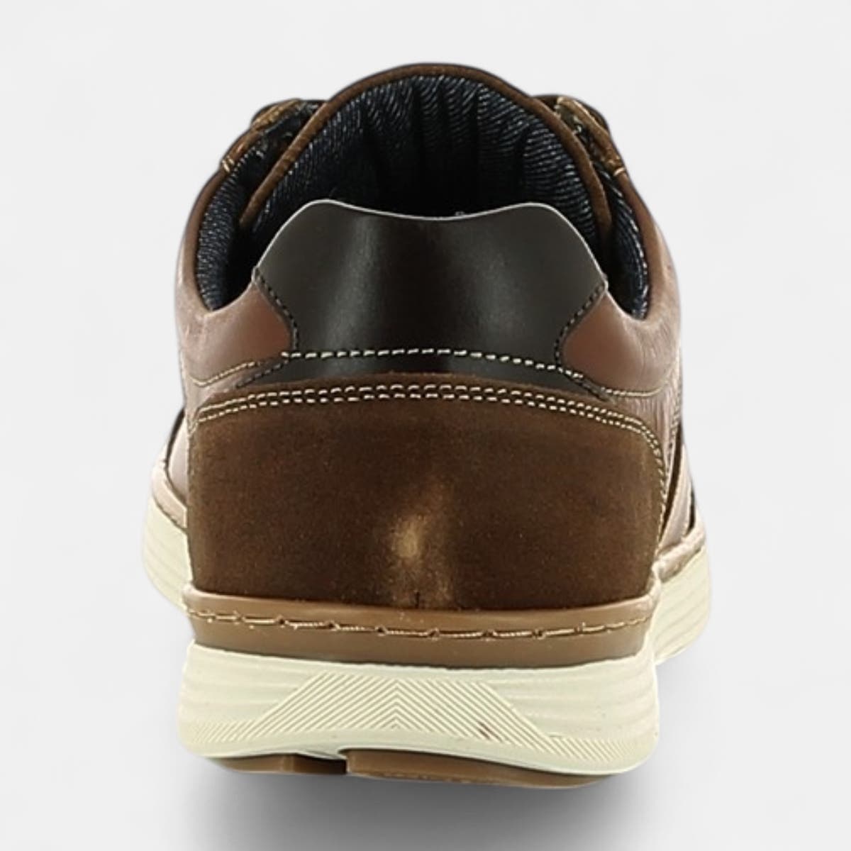 Baskets basses Homme en cuir cognac