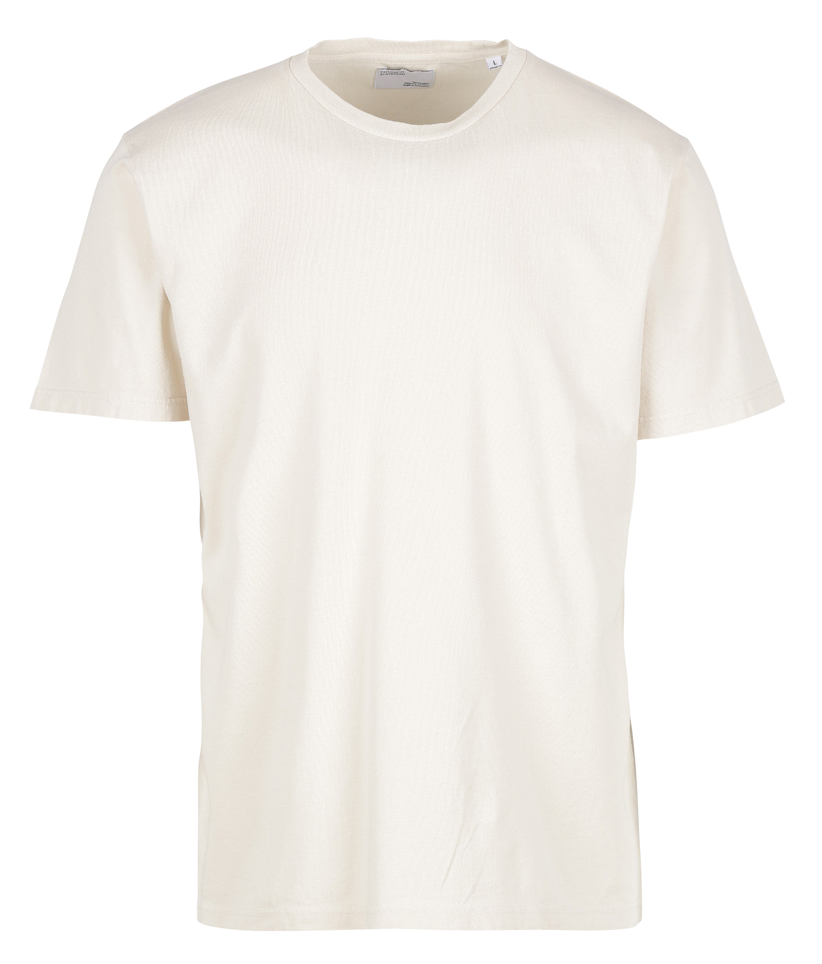 T-shirt col rond en coton biologique | Beige