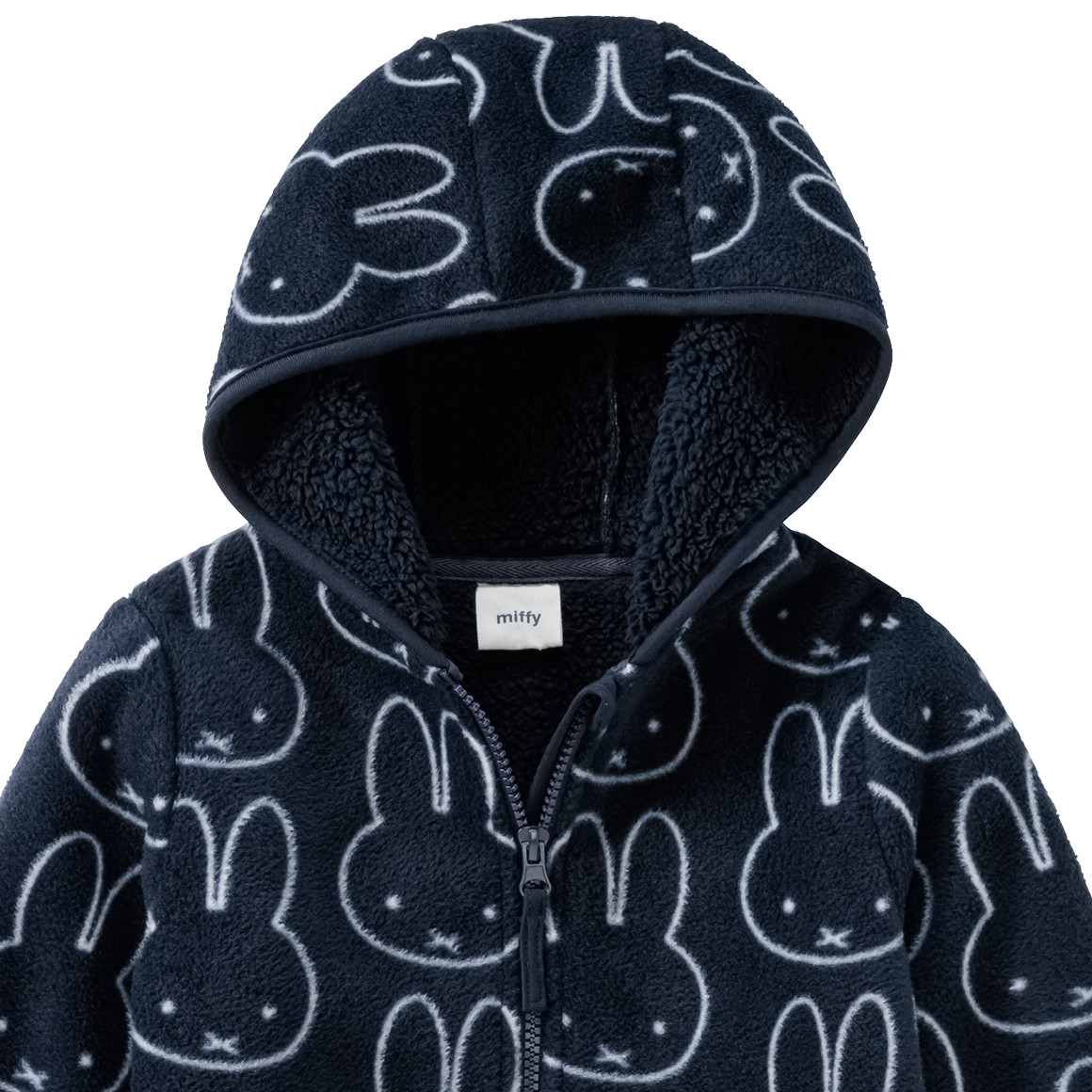 Topomini Miffy Fleeceoverall mit Kapuze dunkelblau