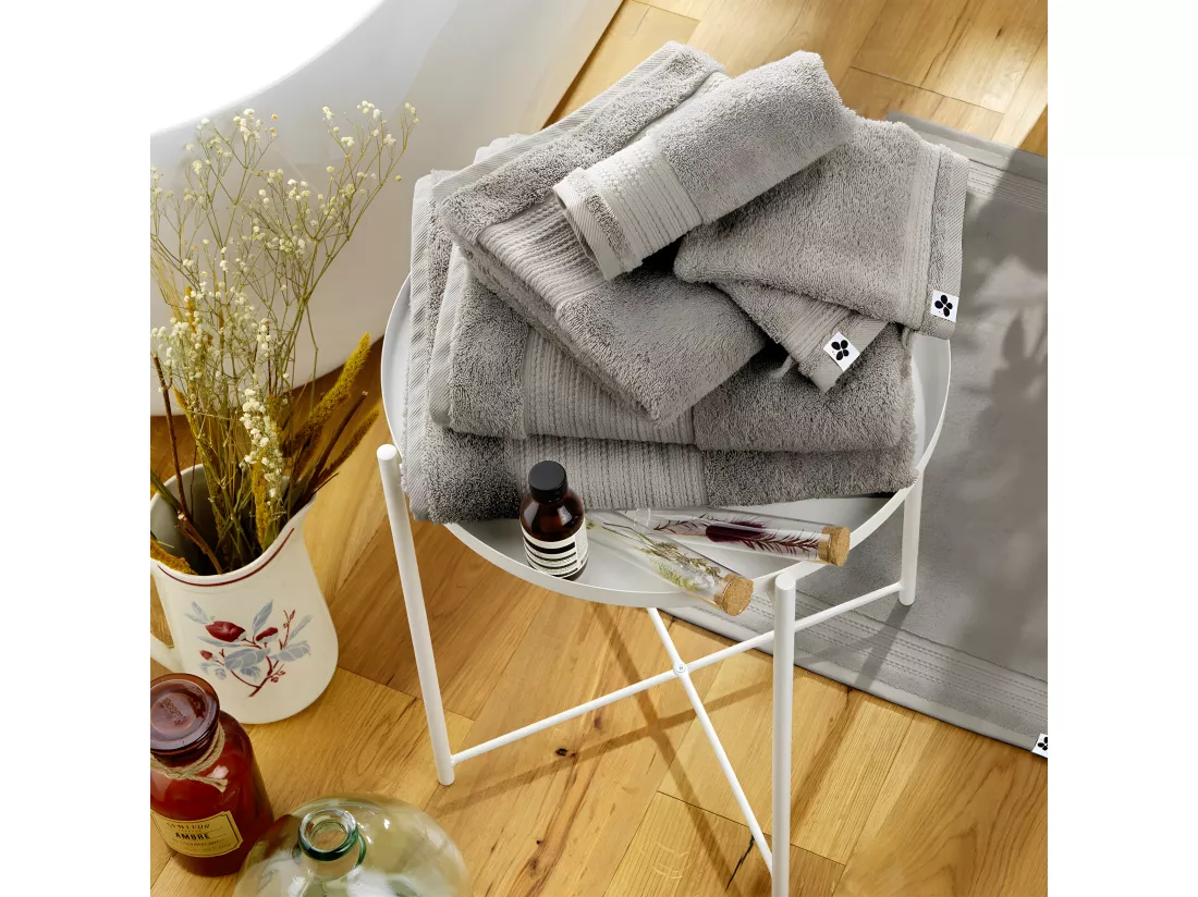 EMMA - Tapis de Bain 50x70cm en Coton Bio Coloris Argile