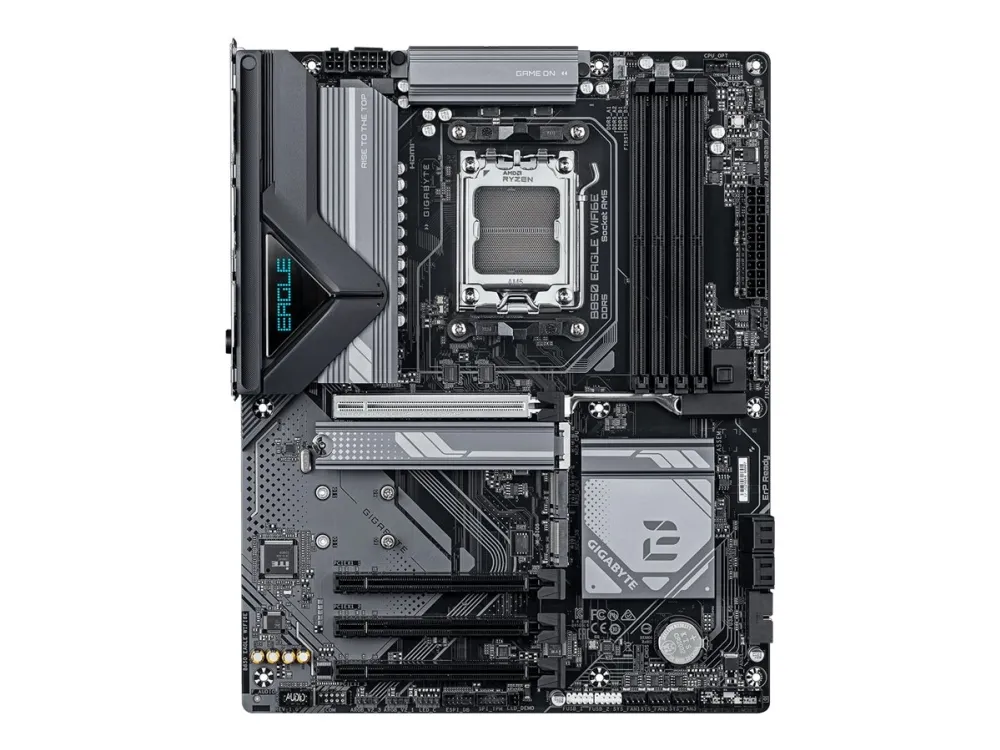Gigabyte B850 EAGLE WIFI6E - Bundkort - ATX - Socket AM5 - AMD B850 Chipset - USB-C 3.2 Gen 1, USB 3.2 Gen 2, USB 3.2 Gen 1 - Wi-Fi 6E, Bluetooth, Gigabit LAN - onboard grafik (CPU påkrævet) - HD Audio (8-kanaler)