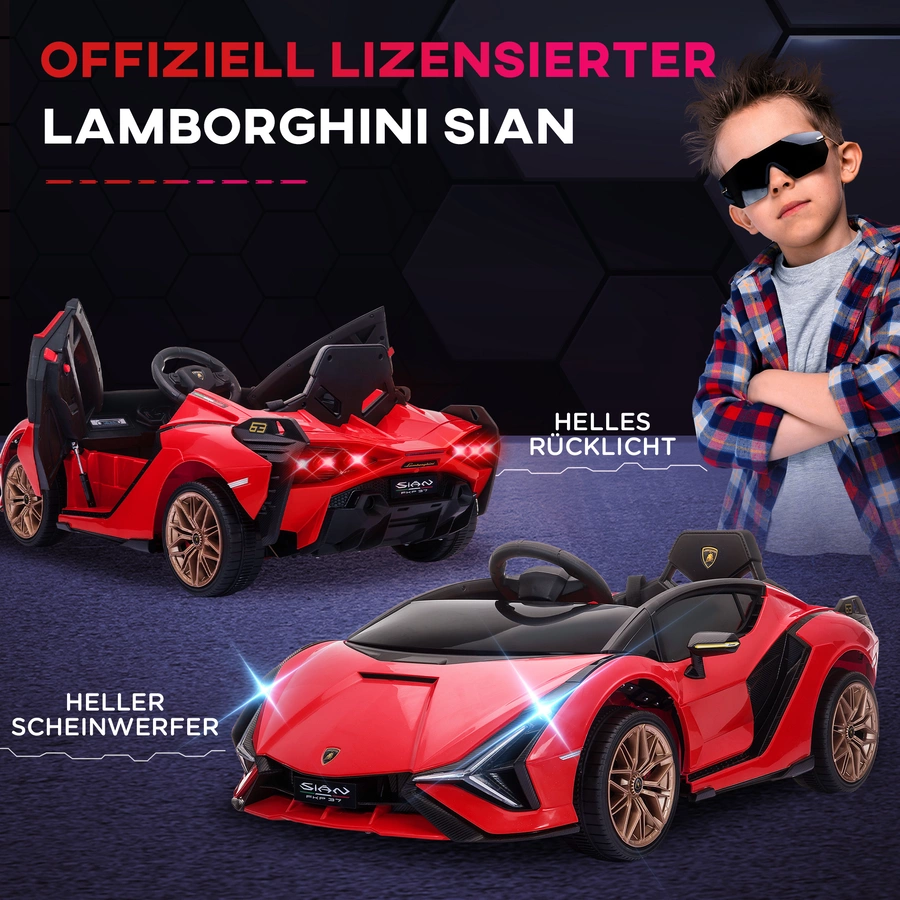 HOMCOM Kinder Elektroauto mit Fernbedienung rot