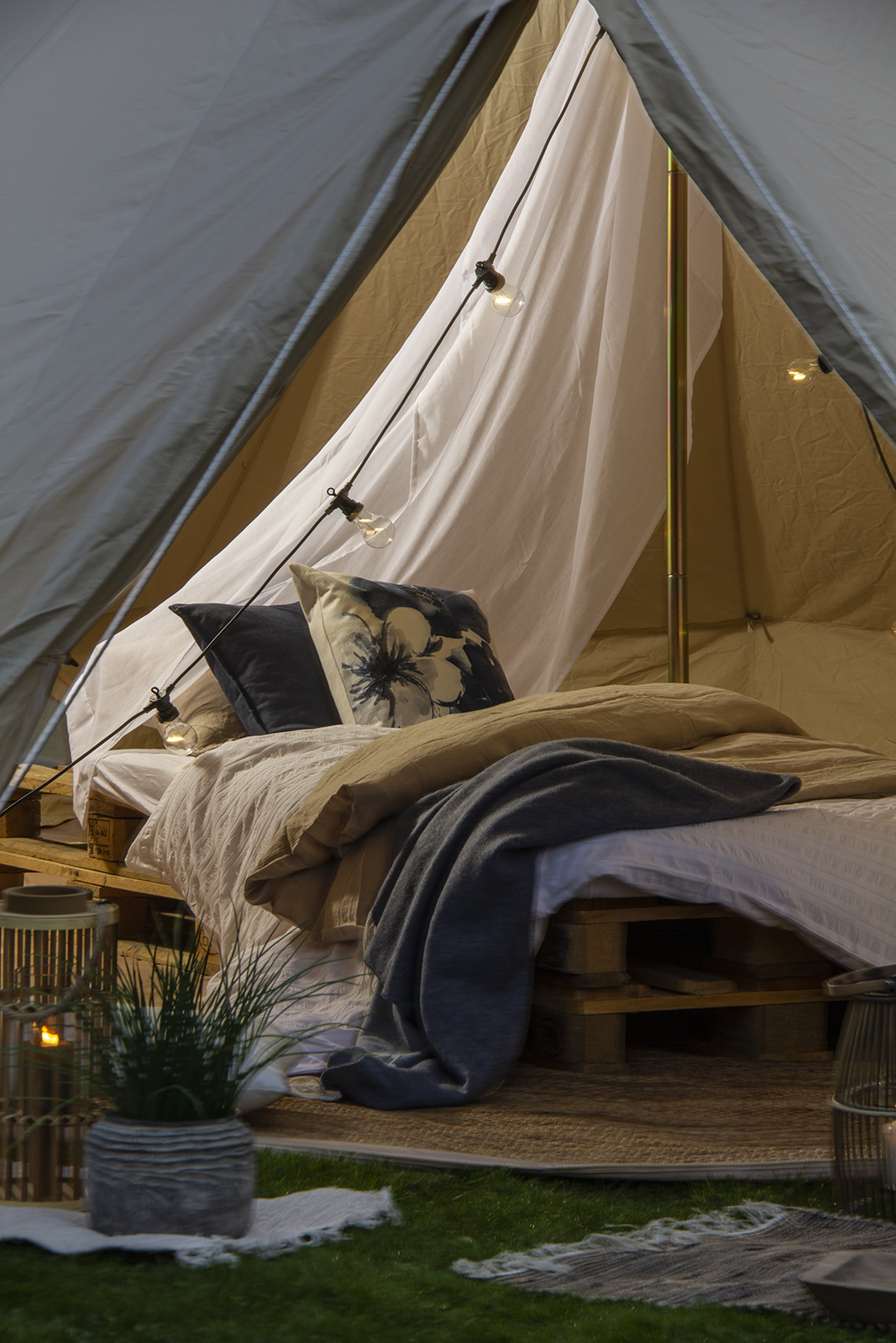 Green telt Glamping telt i vanntett canvas. Ø600 cm