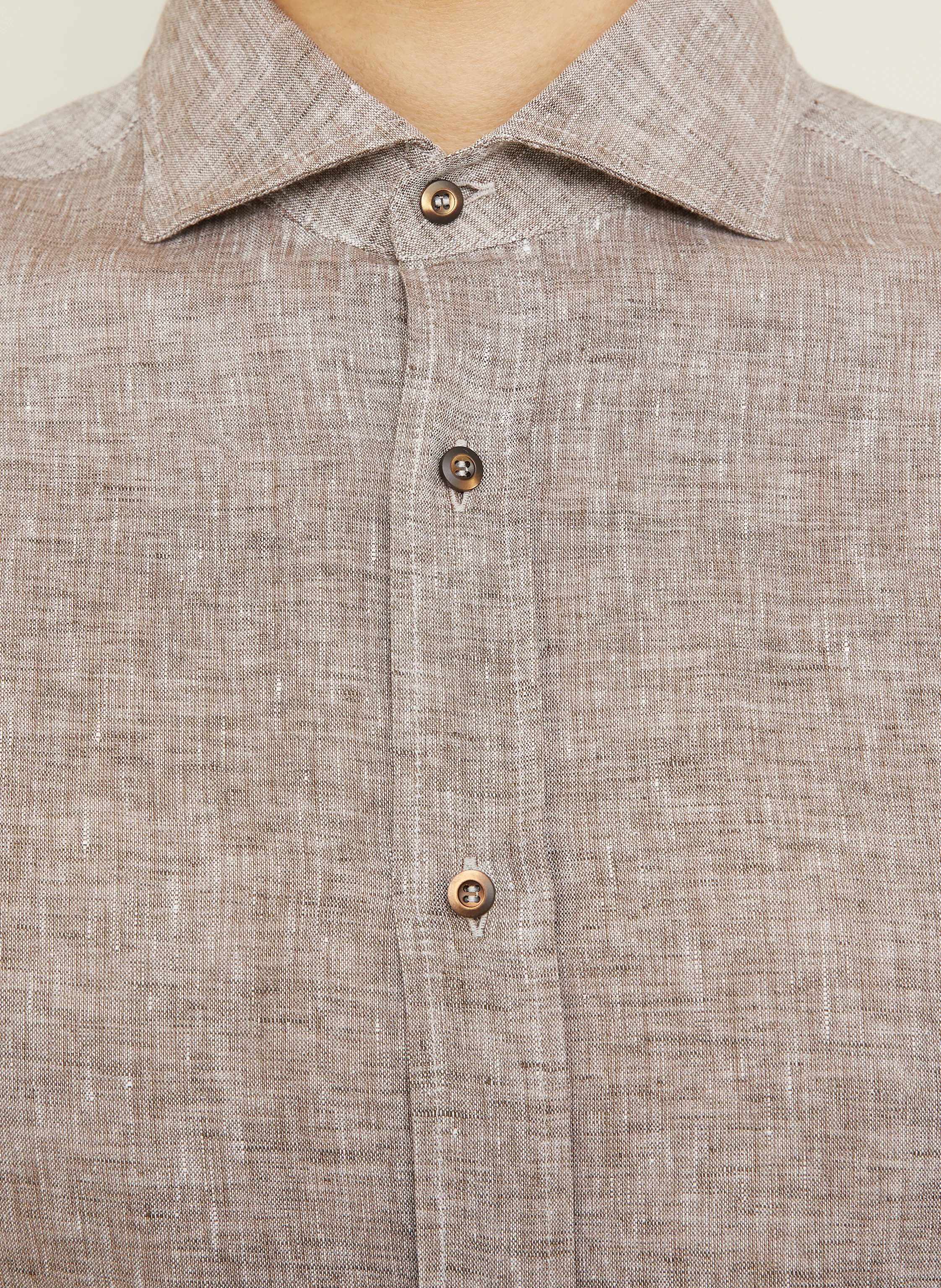 BRUNELLO CUCINELLI Leinenhemd Basic Fit