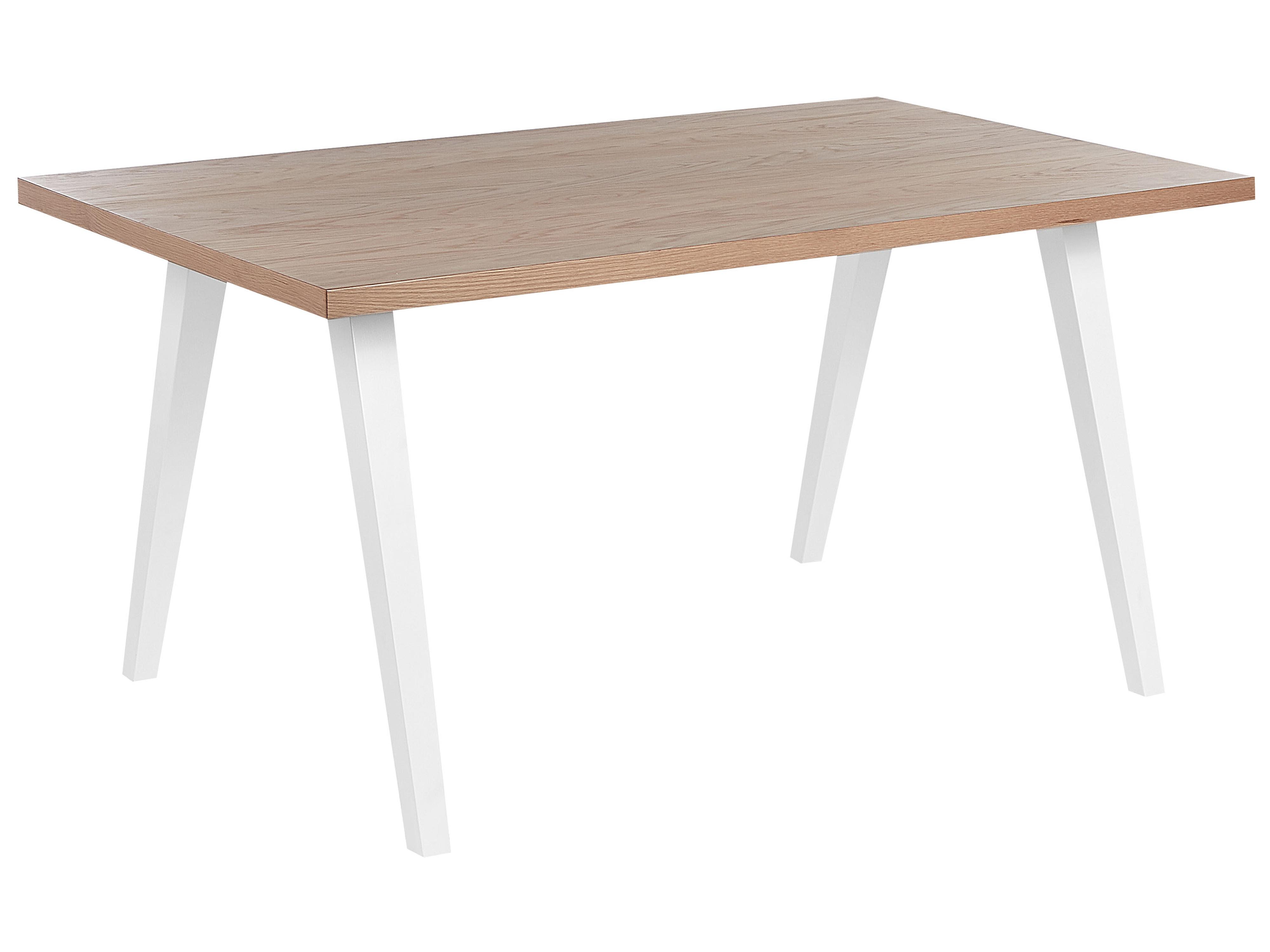 Eettafel LENISTER Bruin/wit 90 cm 150 cm