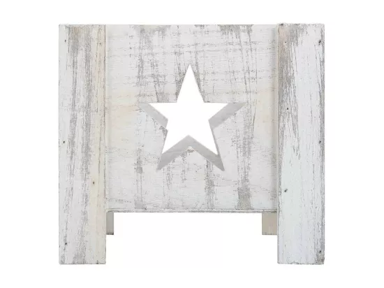 Panier en bois blanc 16,5x16,5x15h