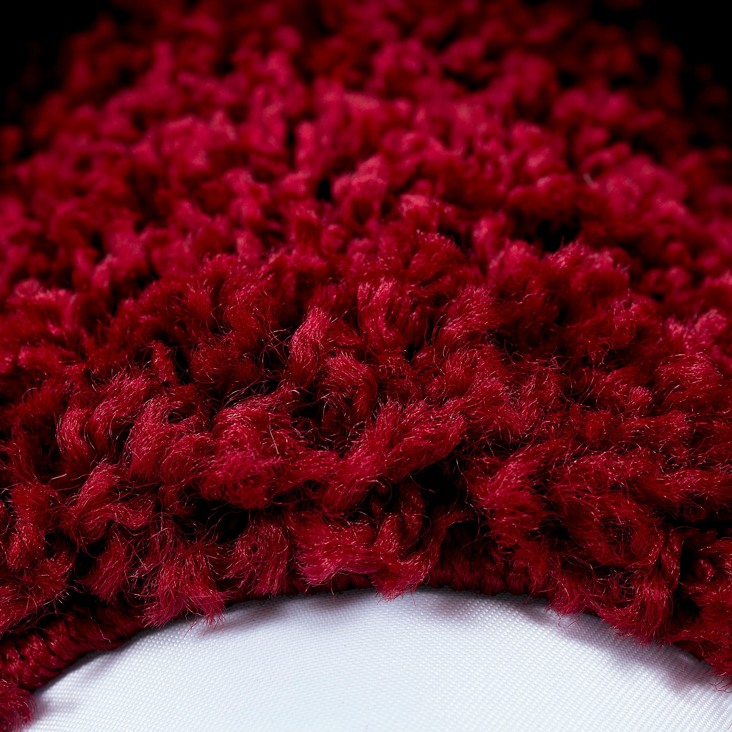 Designer Hochflor Teppich, Langflor Shaggy Teppich 2 farbig Bordüre Muster