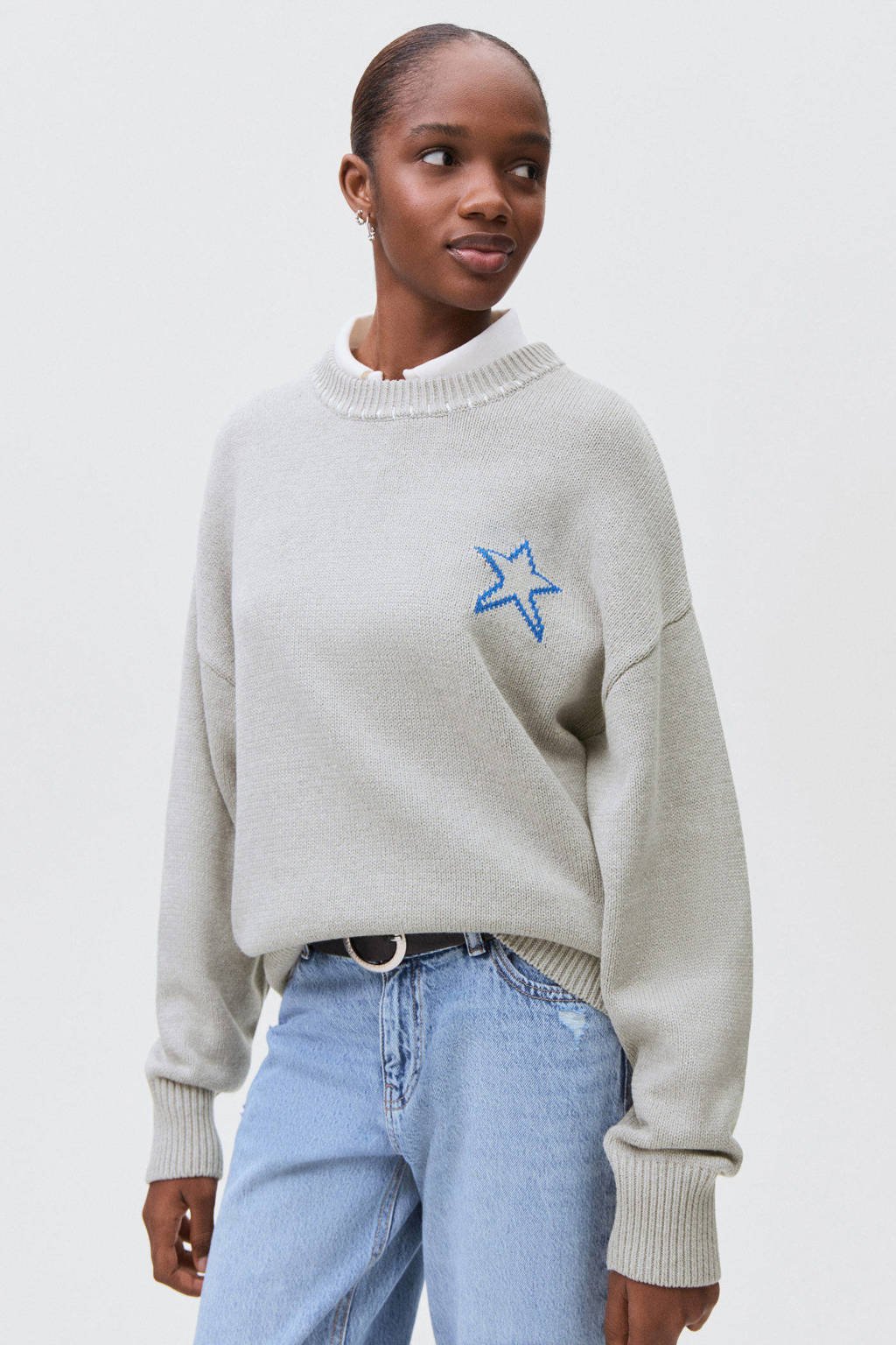 MANGO TEEN trui grijs