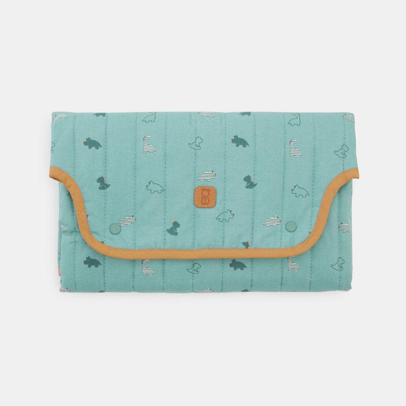 Tapis à langer de voyage dinosaures vert naissance Vert