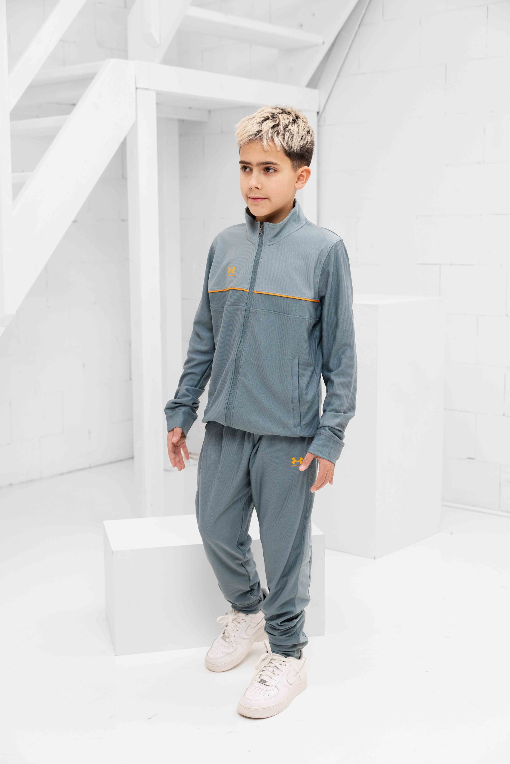 Under Armour Challenger Trainingspak Kids Blauw/Oranje