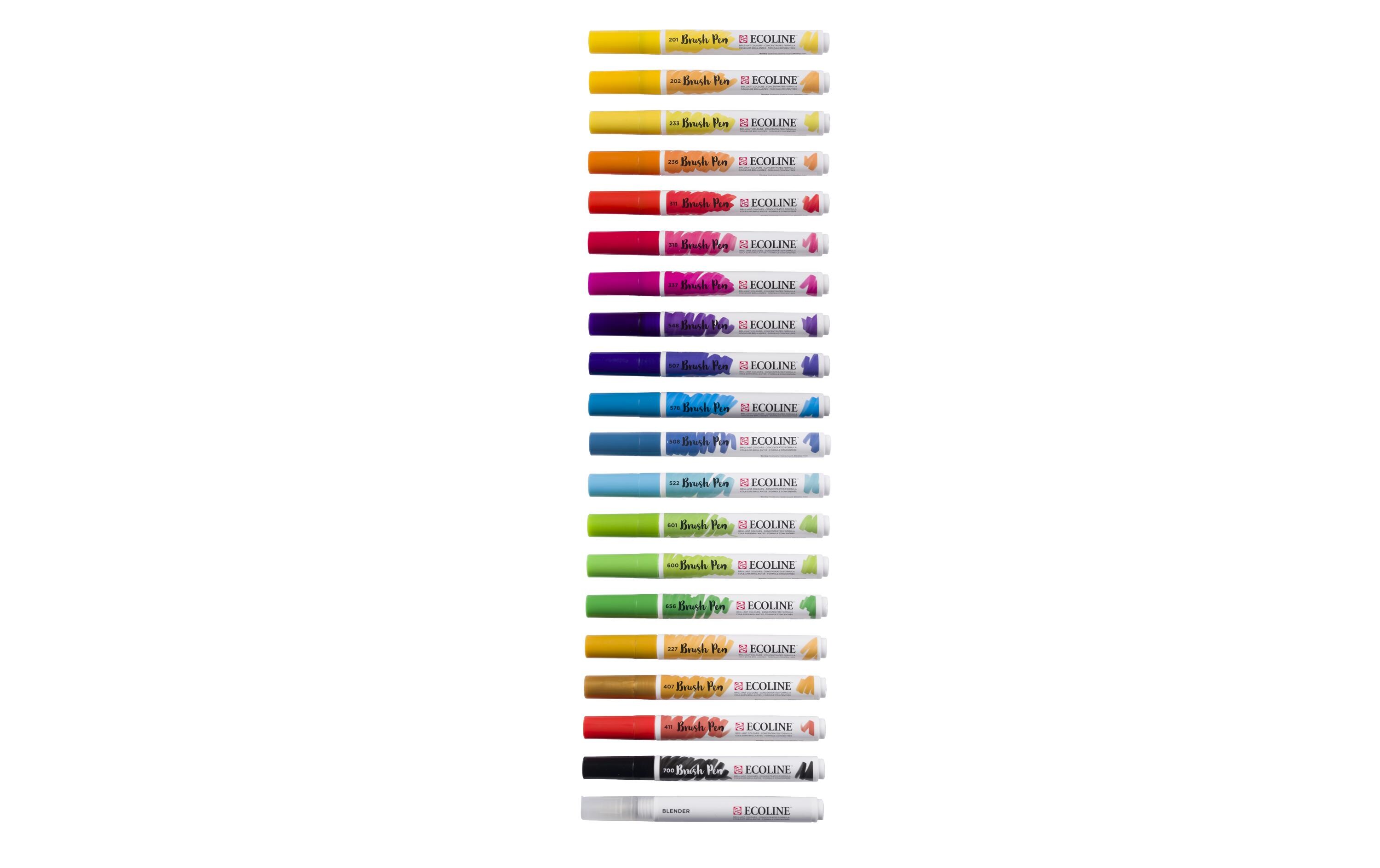 Brushpen Ecoline 20er SetFlüssige Wasserfarbe im praktischen Brush Pen