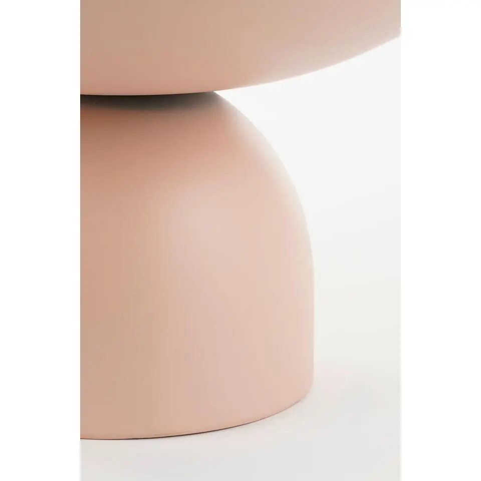 Mica Decorations Celise Bijzettafel - H28 x Ø47 cm - Metaal - Roze