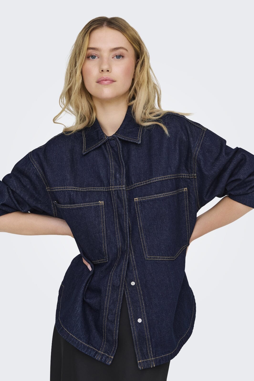 Only Onlemmie L/S Shirt Rinse Azg
