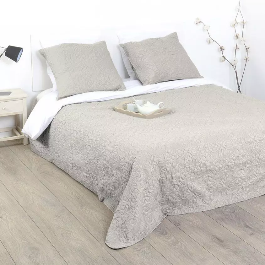 Boutis et taies d'oreiller (240 x 260 cm) Arabesque Lin