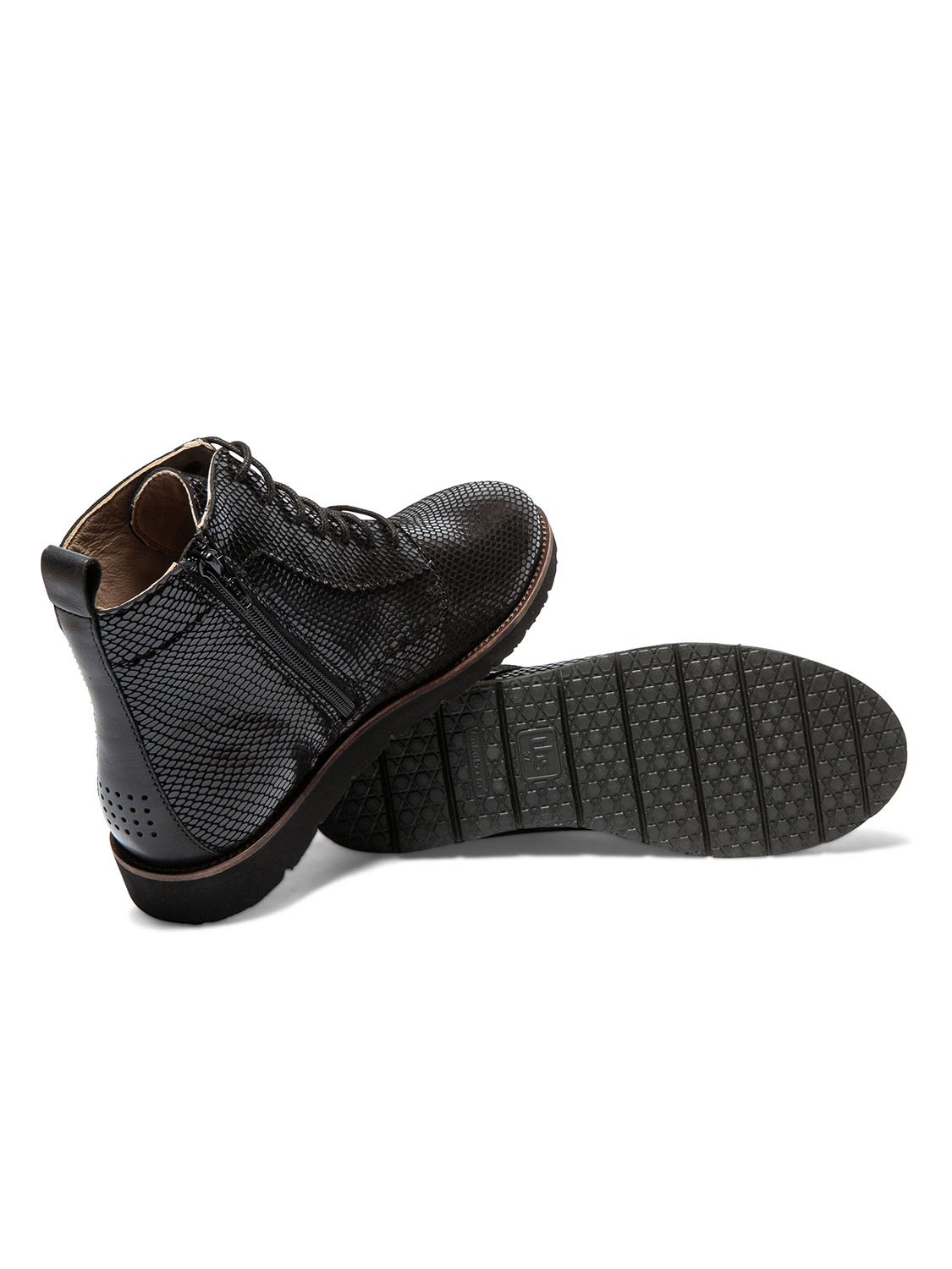 Bottillon Femme Confort Purefoam Cuir Noir