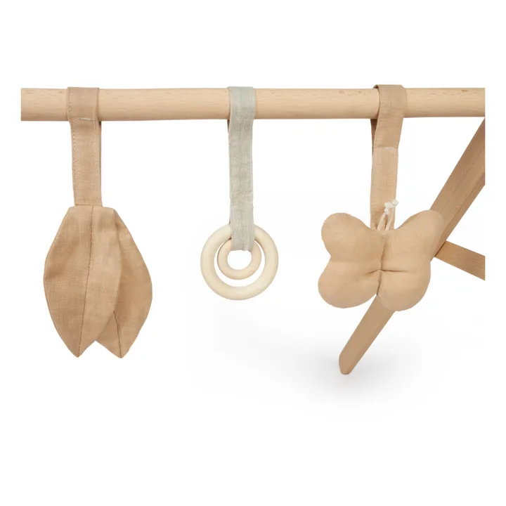 Nobodinoz Arche d'éveil en bois et ses jouets - Lin français | Sable