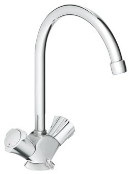 Grohe Costa-L 1-gats keukenkraan m. hoge uitloop m. kettingoog chroom
