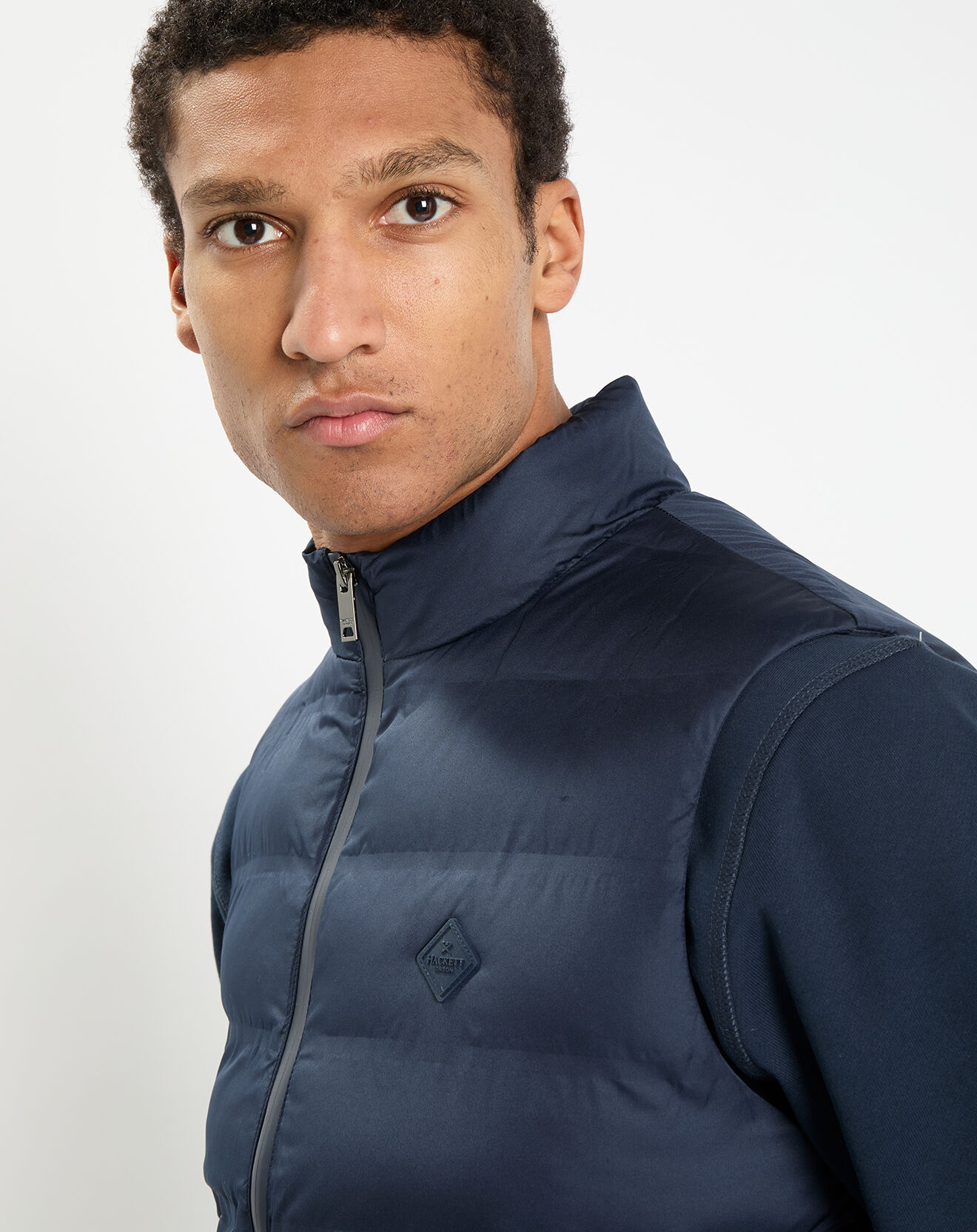 Hackett London Doudoune sans manches bleu marine